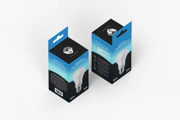 Led Light Packaging Box Mockup 10 led light packaging box mockup3