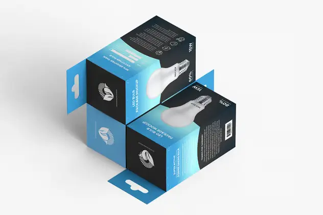 Led Light Packaging Box Mockup 16 led light packaging box mockup9