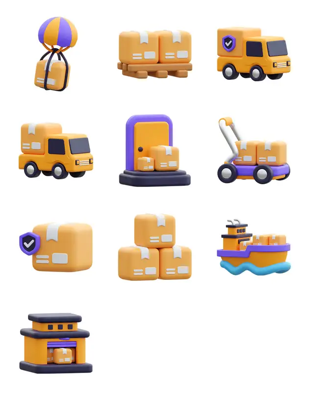 Logistic And Delivery V2 3D Icon 3 logistic and delivery v2 3d icon2