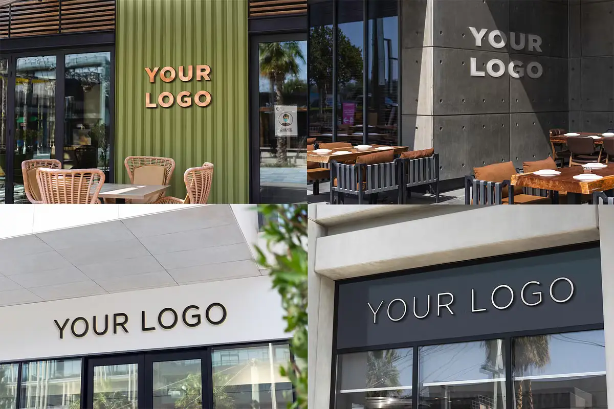 Modern Logo MockUps Set 15 modern logo mockups set5
