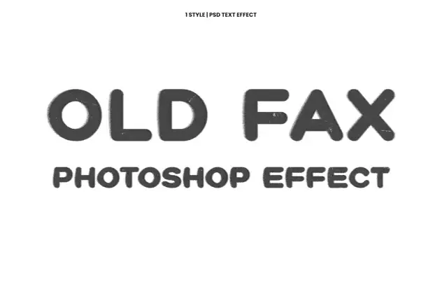 Old Fax Photoshop Text Effect 3 old fax photoshop text effect2