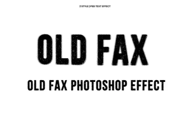 Old Fax Photoshop Text Effect 4 old fax photoshop text effect3