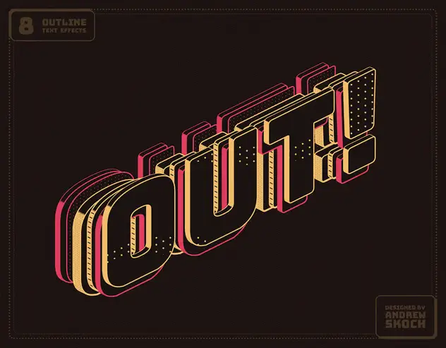 Outline Text Effects 8 outline text effects6