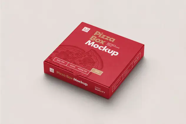 Pizza Box Packaging Mockup Set 6 pizza box packaging mockup set5