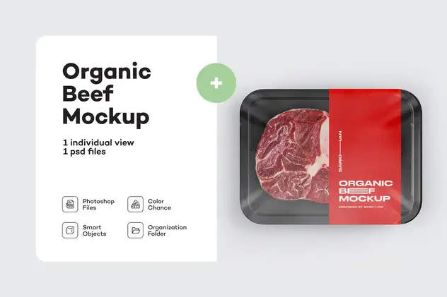 Plastic Tray With Beef Champignon Mockup 3 plastic tray with beef champignon mockup2
