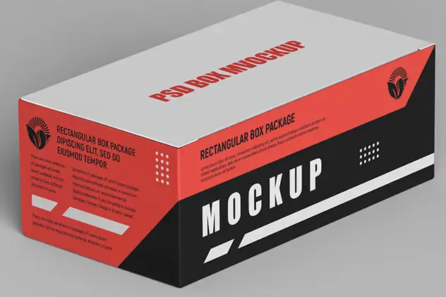 Rectangular Paper Box Packaging PSD Mockup 10 rectangular paper box packaging psd mockup2