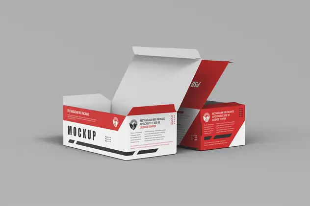 Rectangular Paper Box Packaging PSD Mockup 12 rectangular paper box packaging psd mockup4