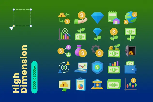 Return On Investment 3D Icons 2 return on investment 3d icons2