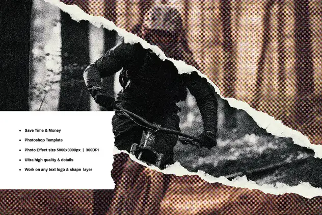 Ripped Paper Photo Effect 3 ripped paper photo effect2