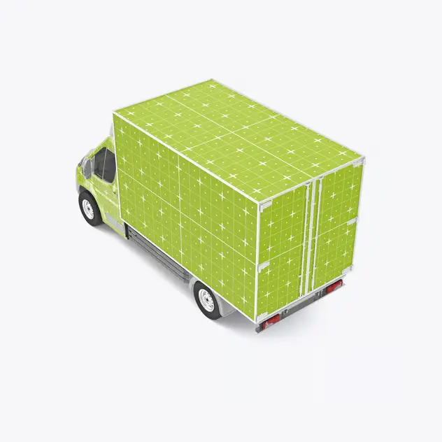 Set Comercial Box Truck Mockup 6 set comercial box truck mockup13