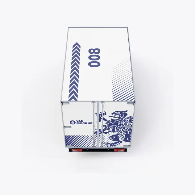 Set Comercial Box Truck Mockup 9 set comercial box truck mockup16