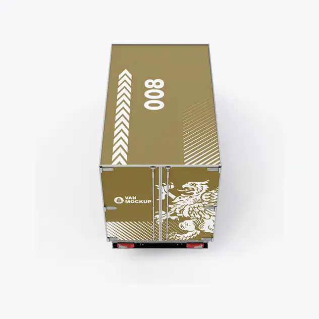 Set Comercial Box Truck Mockup 15 set comercial box truck mockup7