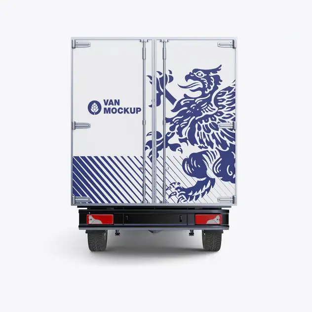 Set Comercial Box Truck Mockup 16 set comercial box truck mockup8
