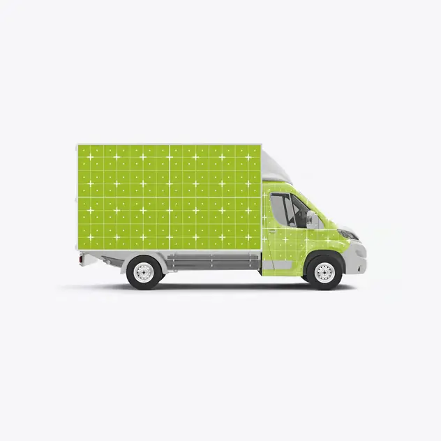 Set Comercial Box Truck Mockup 17 set comercial box truck mockup9
