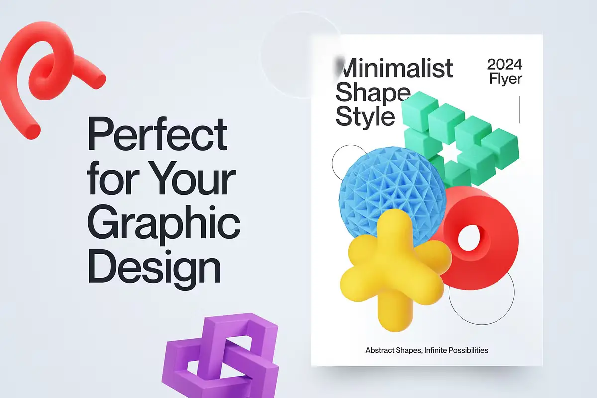 Shapely - Abstract Shape 3D Icon Set 7 shapely abstract shape 3d icon set6