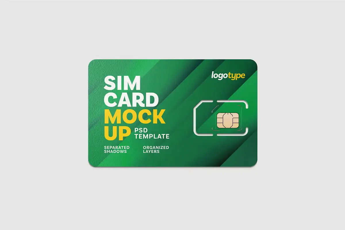 Sim Card Mockup Set 5 sim card mockup set4