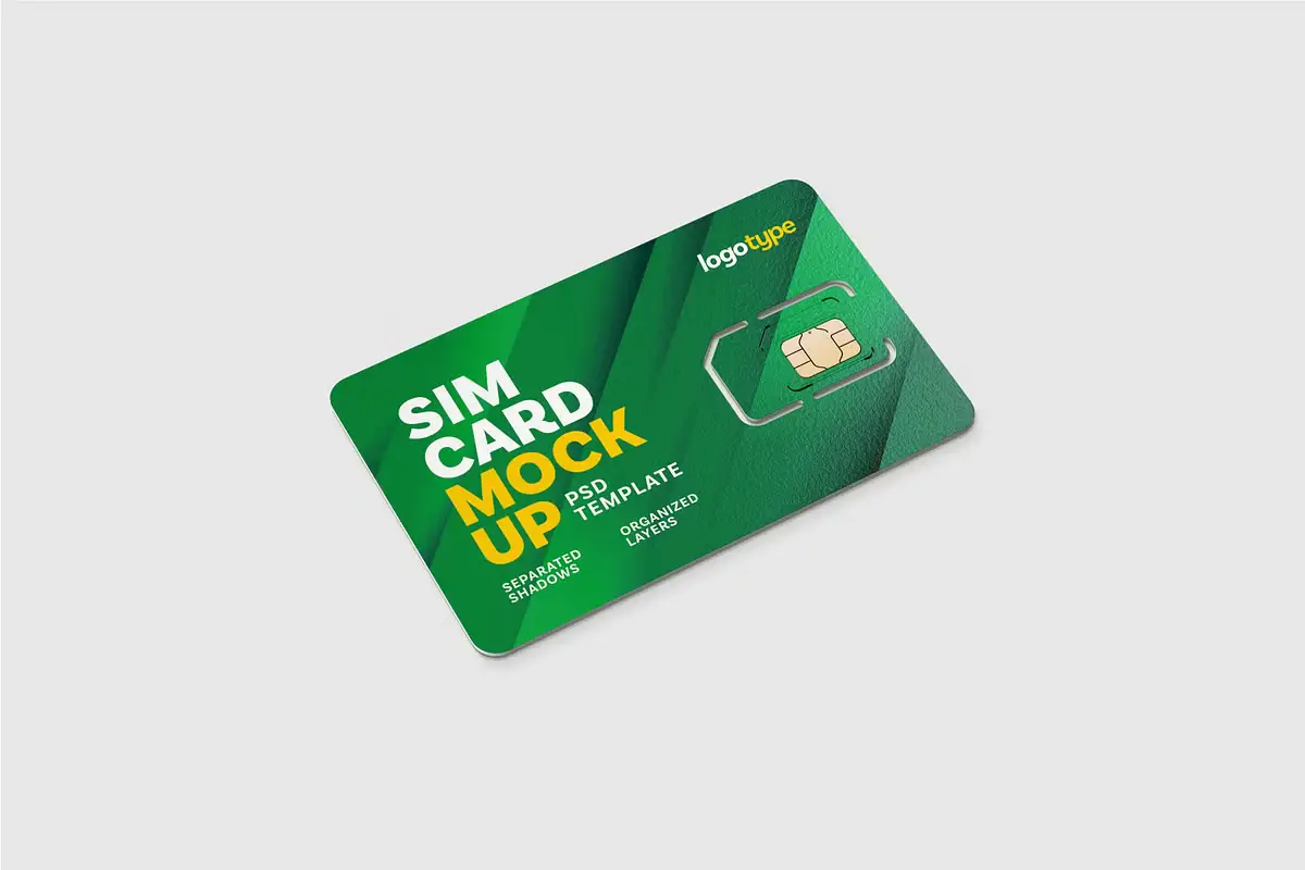 Sim Card Mockup Set 7 sim card mockup set6