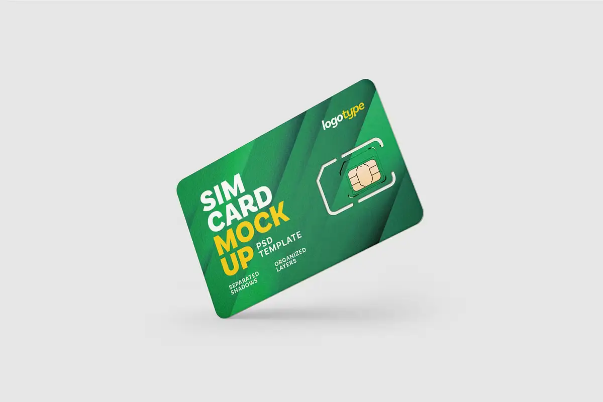 Sim Card Mockup Set 9 sim card mockup set8