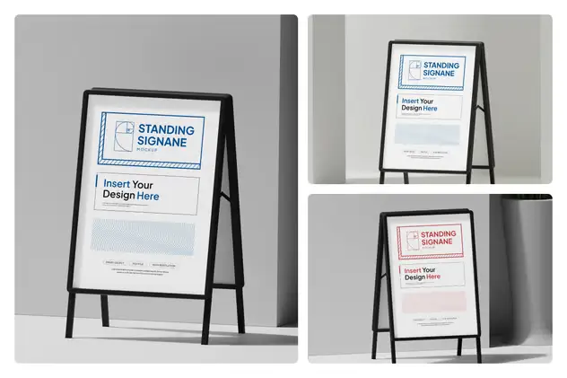 Standing Signage Mockup 3 standing signage mockup2