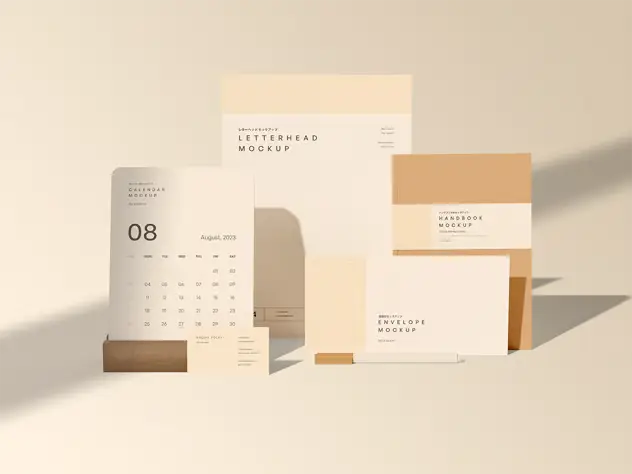 Stationery Branding Mockup Japanese Style 7 stationery branding mockup japanese style6