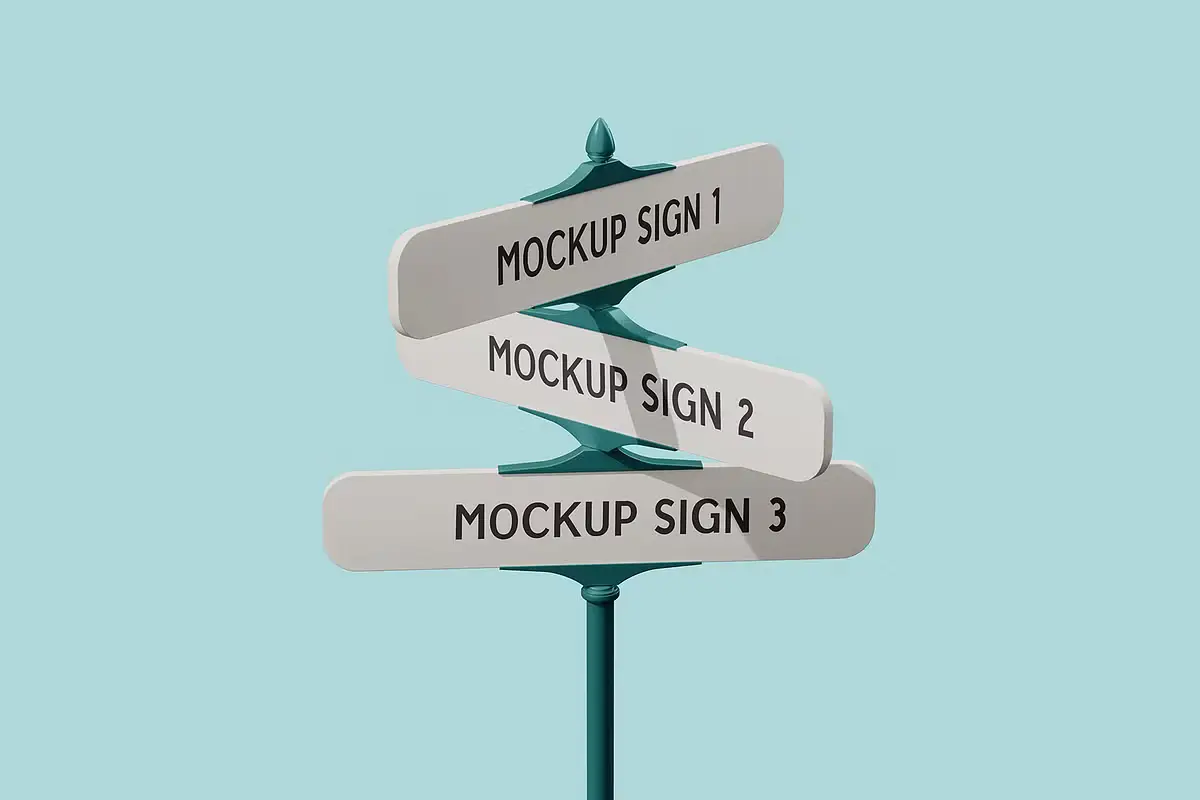 Street Sign Mockups 3 street sign mockups2