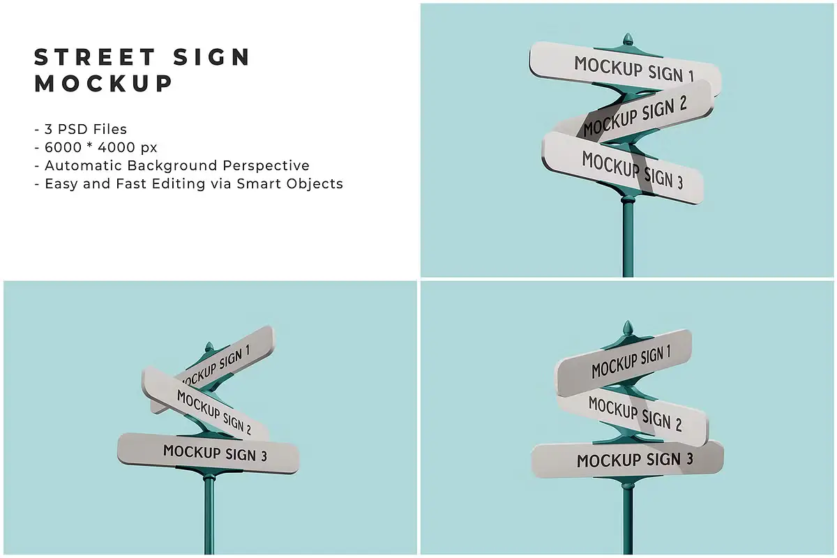 Street Sign Mockups 5 street sign mockups4