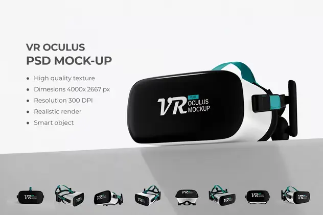 VR Oculus with Headset PSD Mockup 5 vr oculus with headset psd mockup2