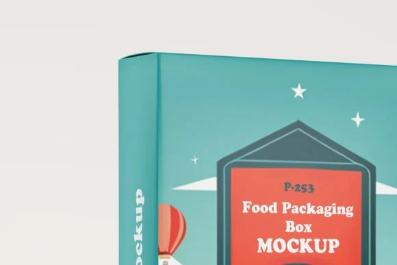 Vertical Food Packaging Box PSD Mockup 4 vertical food packaging box psd mockup3