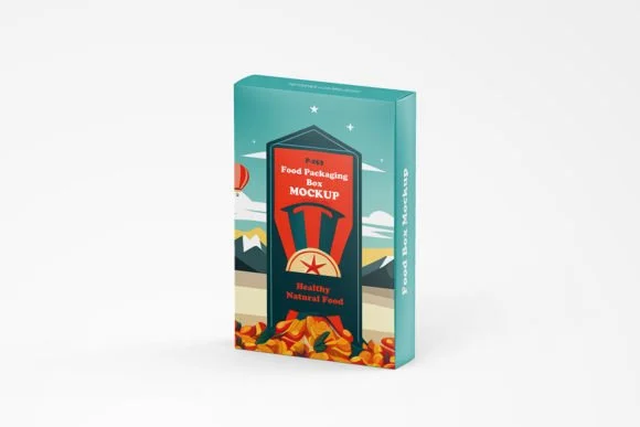 Vertical Food Packaging Box PSD Mockup 6 vertical food packaging box psd mockup5