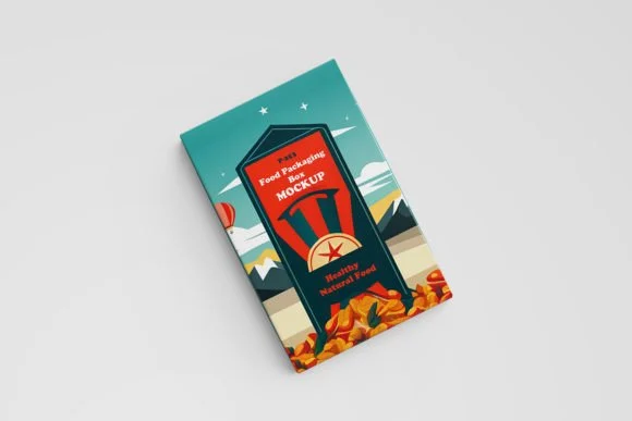 Vertical Food Packaging Box PSD Mockup 7 vertical food packaging box psd mockup6