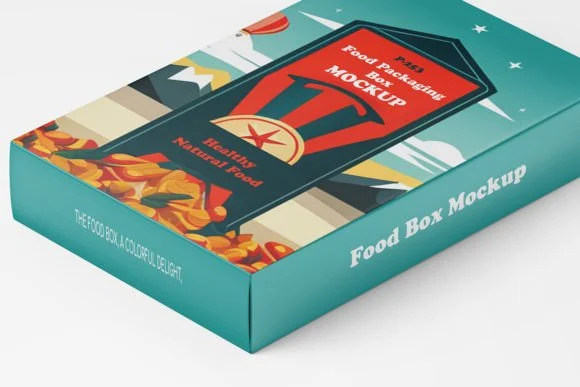Vertical Food Packaging Box PSD Mockup 9 vertical food packaging box psd mockup8