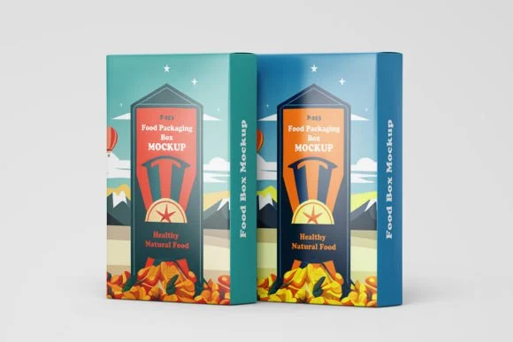 Vertical Food Packaging Box PSD Mockup 10 vertical food packaging box psd mockup9