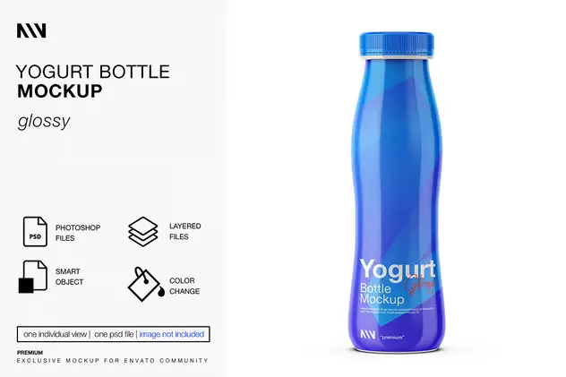 Yogurt Bottle Mockup 3 yogurt bottle mockup2 1