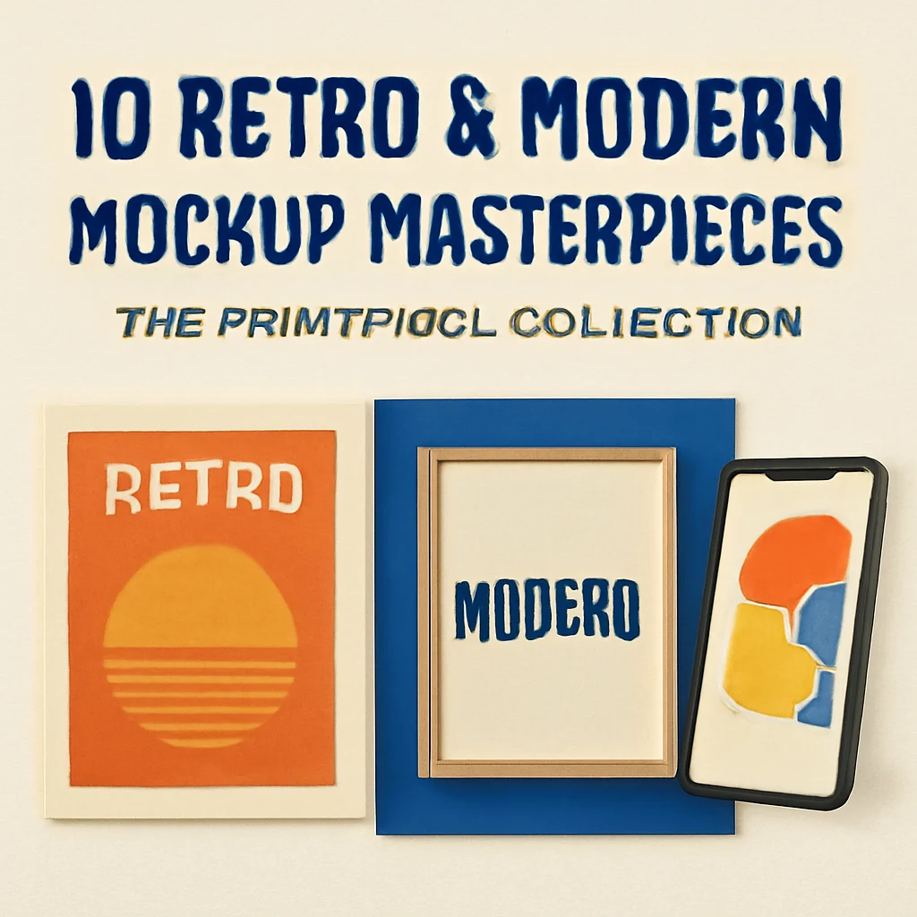10 Retro & Modern Mockup Masterpieces: The Printpixel Collection 🎨🚀