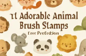 11 adorable animal brush stamps for procreate manifesto desi 1225
