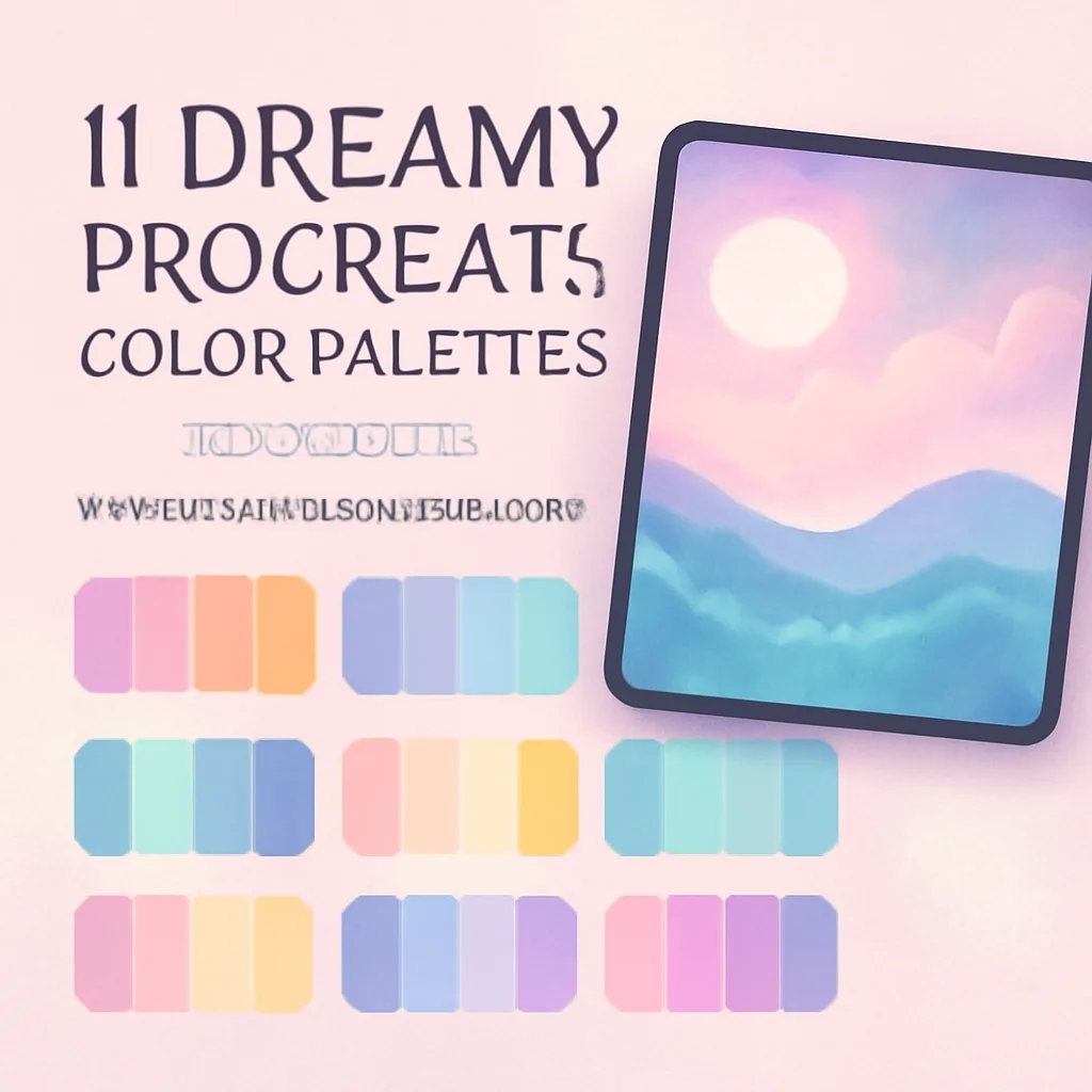 11 Dreamy Procreate Color Palettes by softpastel – Your Digital Art Magic Awaits! 🎨✨