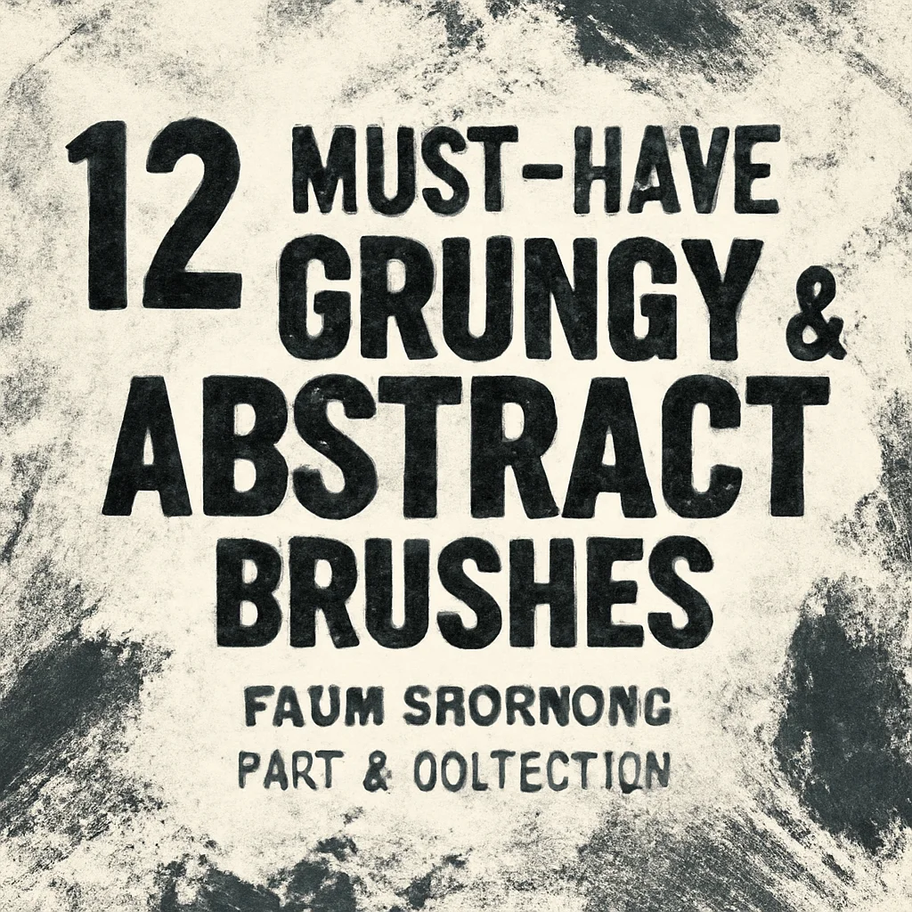 12 Must-Have Grungy & Abstract Brushes from sadarong (Part 2 Collection) 🎨✨