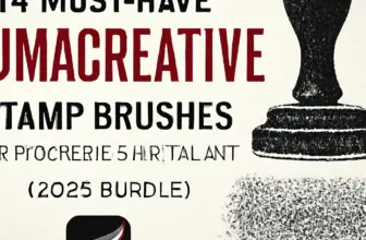 14 must have gumacreative stamp brushes for procreate digit 1065