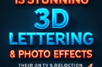 15 stunning 3d lettering photo effects from miim collection 1245