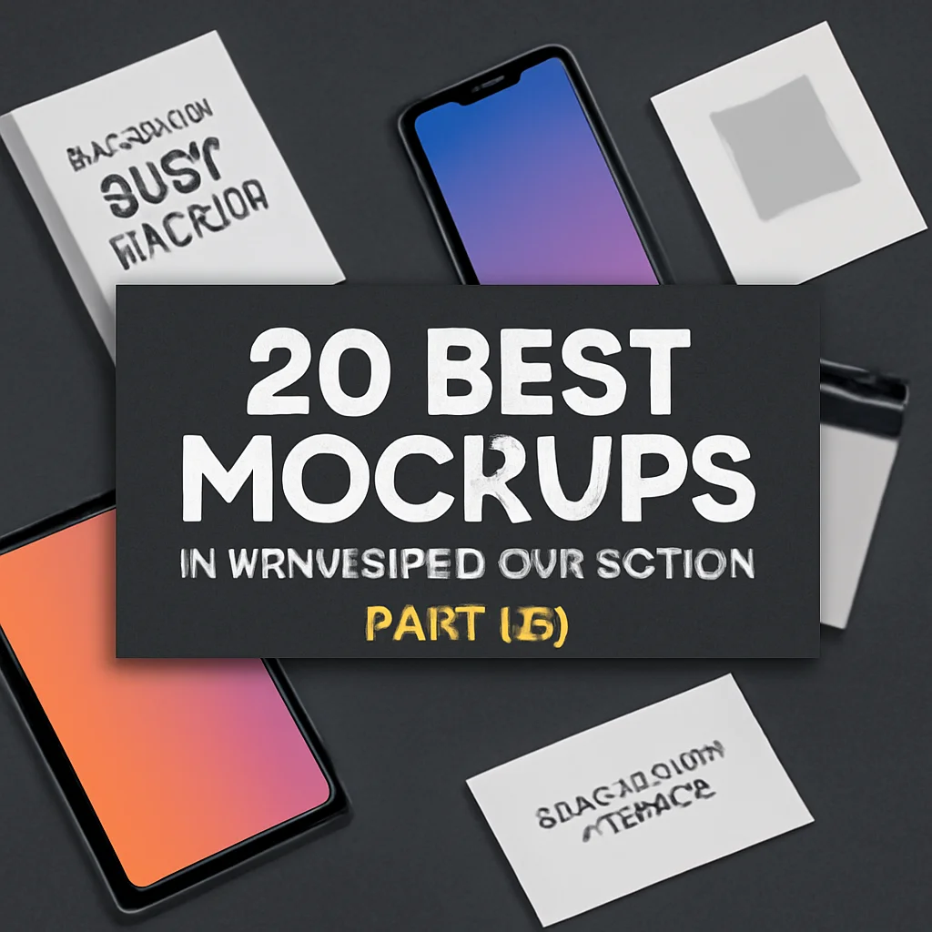 20 Creative Mockups from Brushespack Collection Part 177 to Elevate Your Portfolio