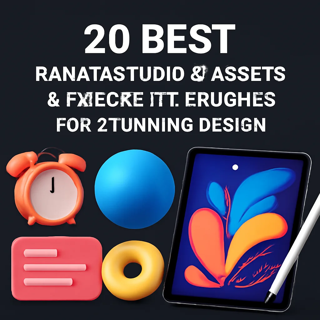 20款最佳rakatastudio 3D资产与Procreate画笔，助您打造惊艳设计