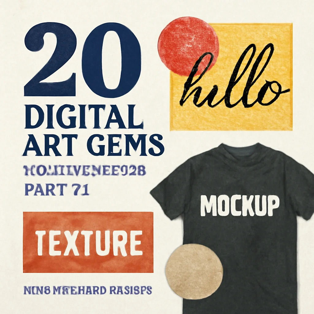 20 Unique Design Assets & Fonts in BrushesPack Collection Part 70 🎨