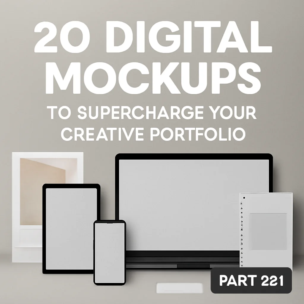 Spark Your Creativity: brushespack Collection Part 224 – 20 Must-Have Mockups for Designers