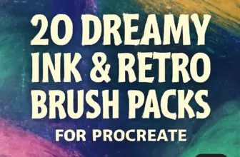 20 dreamy ink retro brush packs for procreate brush galaxy 513