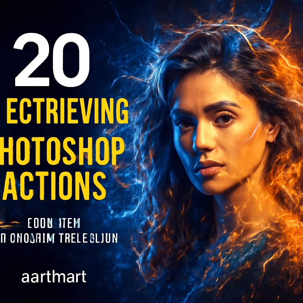20 Electrifying Photoshop Actions from aartmart – Part 1 of the Ultimate Collection 🎨