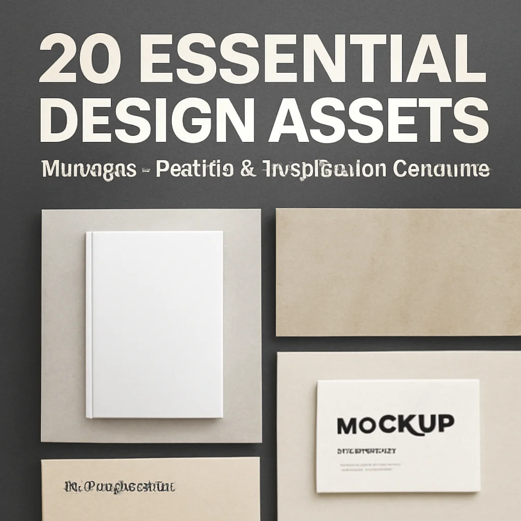 20 Essential Design Assets by designsyndrome: Mockups, Textures & Graphics for Creatives
