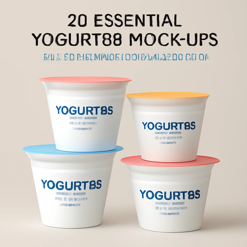20 Essential Yogurt86 Mock-ups for Stunning Brand Presentations 🎨