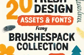 20 fresh design assets fonts from brushespack collection pa 613