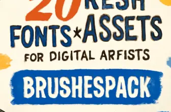 20 fresh fonts assets for digital artists brushespack coll 605