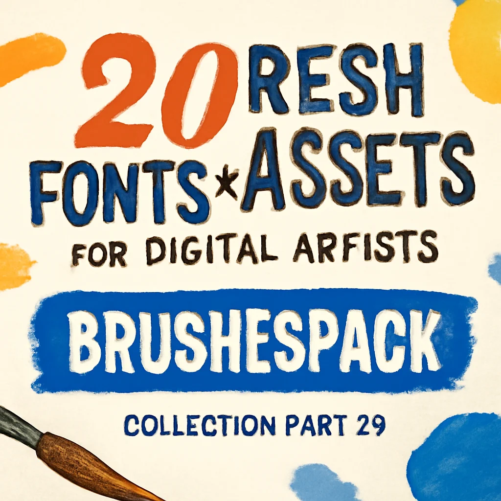 BrushesPack Collection Part 75: 20 Must-Have Fonts & Design Assets 🎨